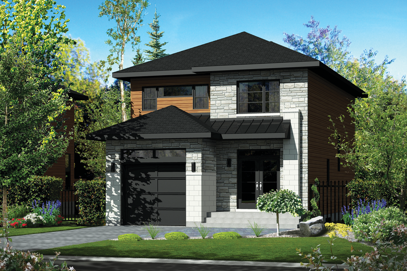 Home Plan - Contemporary Exterior - Front Elevation Plan #25-4288