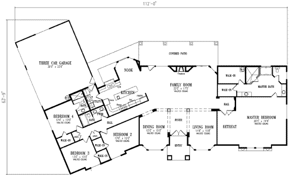 Adobe / Southwestern Floor Plan - Main Floor Plan #1-783