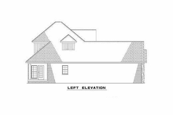 Exterior - Other Elevation for European House Plan #17-2046 - 4 bed, 2.5 bath