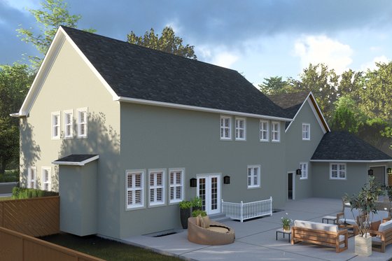 Exterior - Rear Elevation 2 for Farmhouse House Plan #1060-207 - 5 bed, 3 bath
