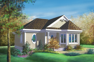 Cottage Exterior - Front Elevation Plan #25-1227