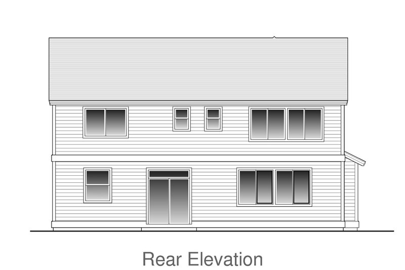 Dream House Plan - Exterior - Rear Elevation for Craftsman House Plan #53-535 - 4 bed, 2.5 bath
