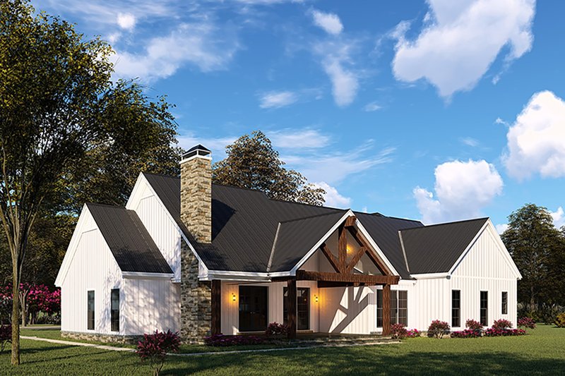 House Blueprint - Exterior - Other Elevation 4 for Barndominium House Plan #923-130 - 3 bed, 2.5 bath