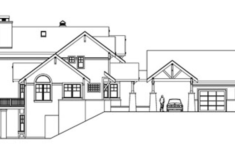 Home Plan - Exterior - Other Elevation 2 for European House Plan #124-586 - 3 bed, 3.5 bath