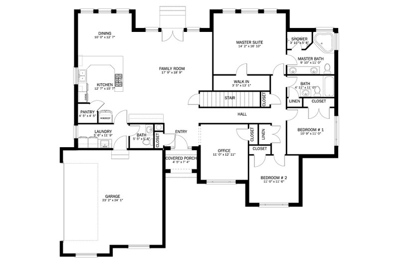Dream House Plan - Floor Plan - Main Floor for Traditional House Plan #1060-272 - 3 bed, 2.5 bath