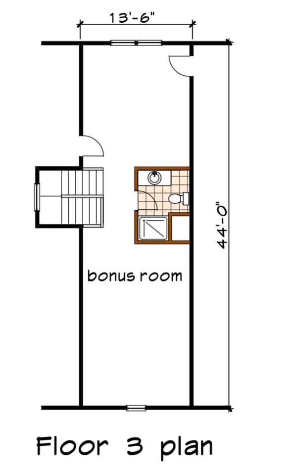 Architectural House Design - Floor Plan - Other Floor for Craftsman House Plan #79-346 - 3 bed, 2.5 bath