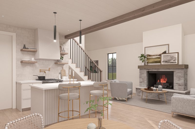 Home Plan - Interior - Kitchen 2 for Cabin House Plan #1114-2 - 2 bed, 2 bath