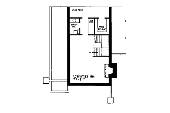 Floor Plan - Lower Floor for Southern House Plan #72-357 - 5 bed, 6 bath