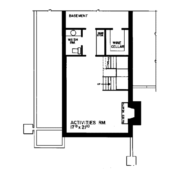 Southern Floor Plan - Lower Floor Plan #72-357