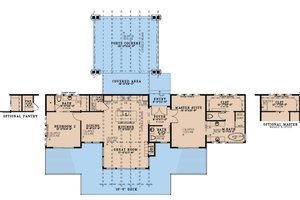 Floor Plan - Main Floor for Modern House Plan #923-361 - 2 bed, 2.5 bath