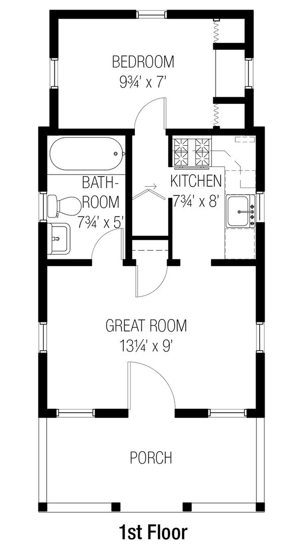 Bungalow Floor Plan - Main Floor Plan #915-10
