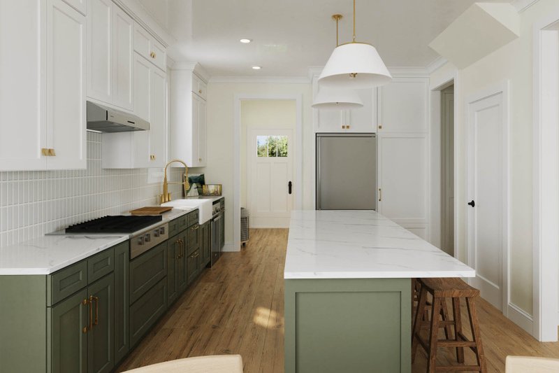 Architectural House Design - Interior - Kitchen 1 for Farmhouse House Plan #461-107 - 4 bed, 3 bath