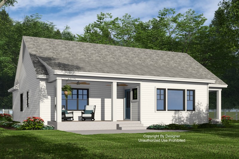 House Design - Exterior - Rear Elevation 2 for Farmhouse House Plan #51-1395 - 3 bed, 2.5 bath