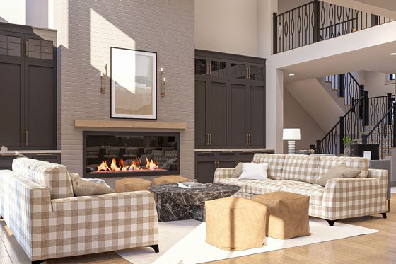 Interior - Family Room for Modern House Plan #455-337 - 5 bed, 4.5 bath