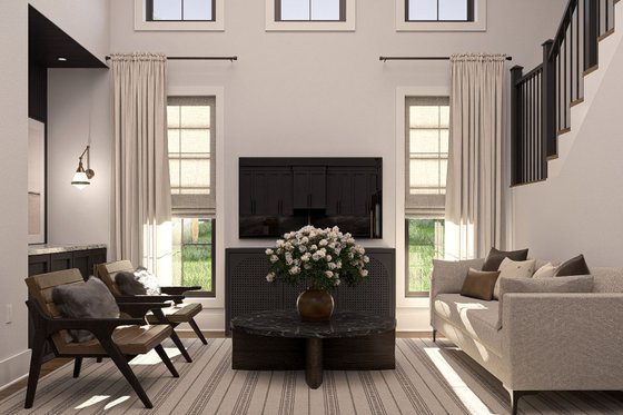 Interior - Family Room for Barndominium House Plan #455-508 - 2 bed, 2.5 bath