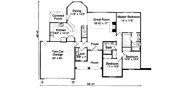 Traditional Floor Plan - Main Floor Plan #46-323