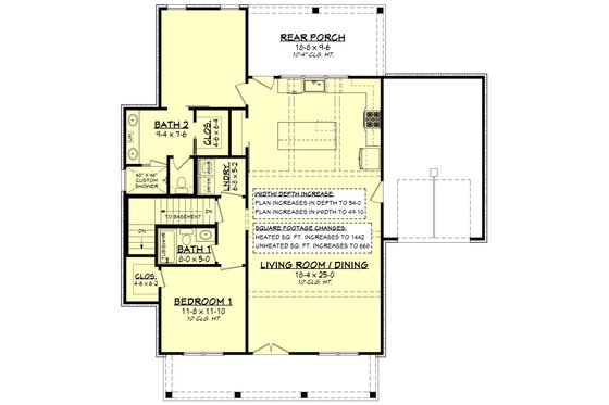 Floor Plan - Other Floor for Farmhouse House Plan #430-290 - 2 bed, 2 bath