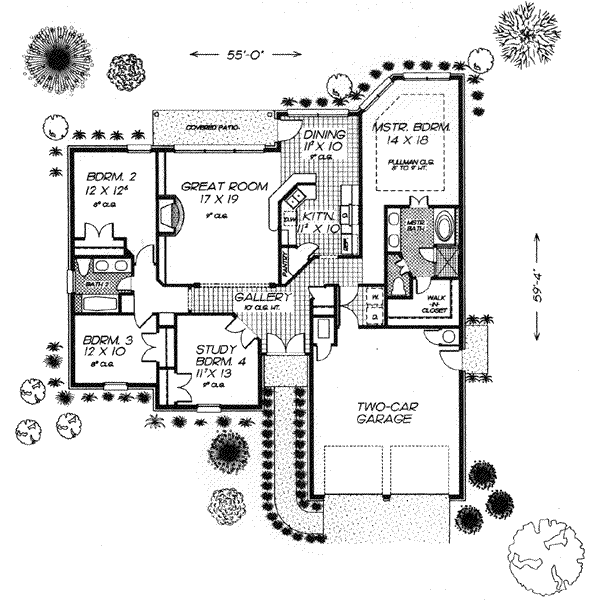 House Plan Design - European Floor Plan - Main Floor Plan #310-584