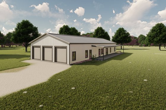 Exterior - Other Elevation for Barndominium House Plan #1107-47 - 4 bed, 3.5 bath