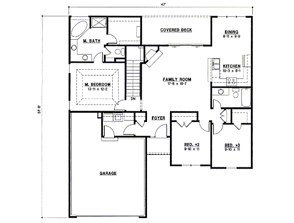Traditional Floor Plan - Main Floor Plan #67-781