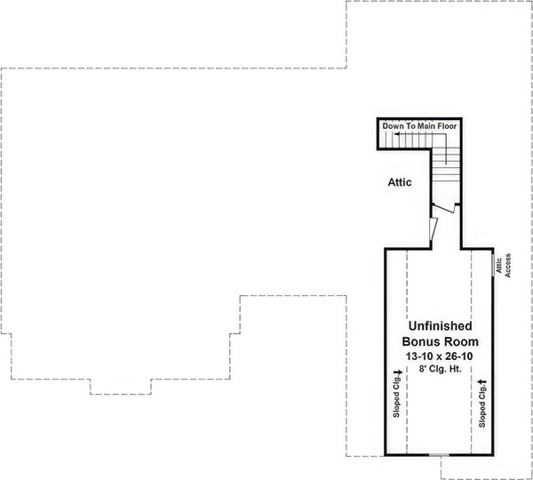 House Blueprint - Farmhouse Floor Plan - Upper Floor Plan #21-528