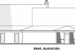 Exterior - Rear Elevation for Farmhouse House Plan #923-22 - 6 bed, 4 bath