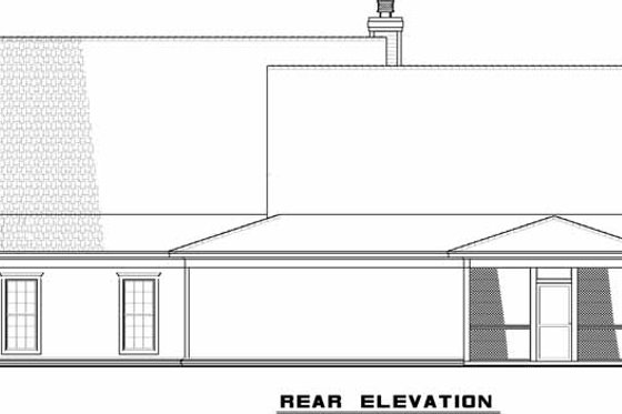 Exterior - Rear Elevation for Farmhouse House Plan #923-22 - 6 bed, 4 bath