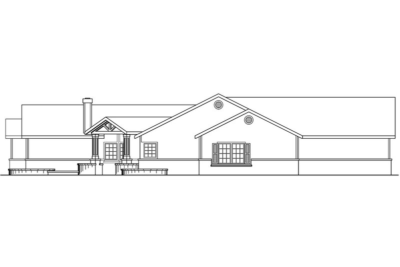 House Plan Design - Exterior - Other Elevation for Ranch House Plan #124-340 - 3 bed, 2.5 bath