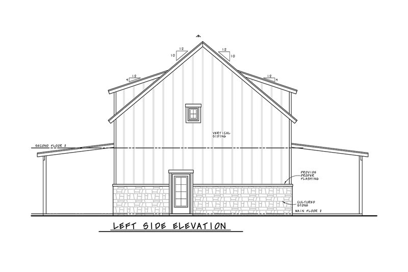 House Plan Design - Exterior - Other Elevation for Barndominium House Plan #20-2554 - 2 bed, 1 bath
