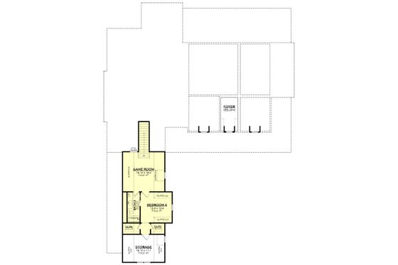 Floor Plan - Upper Floor for Farmhouse House Plan #430-319 - 4 bed, 3.5 bath