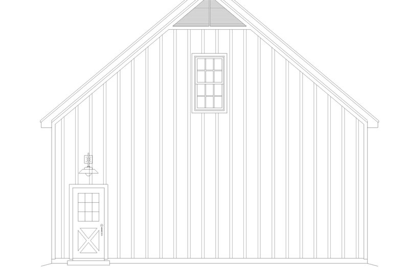 Dream House Plan - Exterior - Other Elevation 1 for Farmhouse House Plan #932-800, 0.5 bath