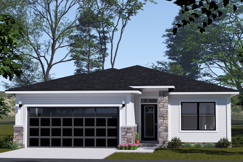 House Blueprint - Modern Exterior - Front Elevation Plan #513-2326
