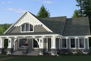 Craftsman Exterior - Front Elevation Plan #51-514