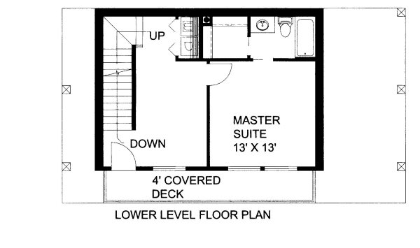 Bungalow Floor Plan - Lower Floor Plan #117-721