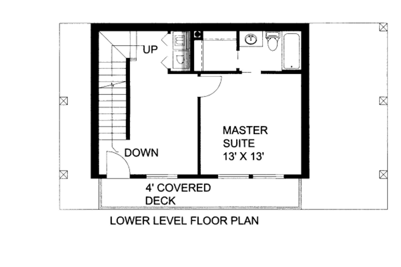 Dream House Plan - Floor Plan - Lower Floor for Bungalow House Plan #117-721 - 3 bed, 2.5 bath