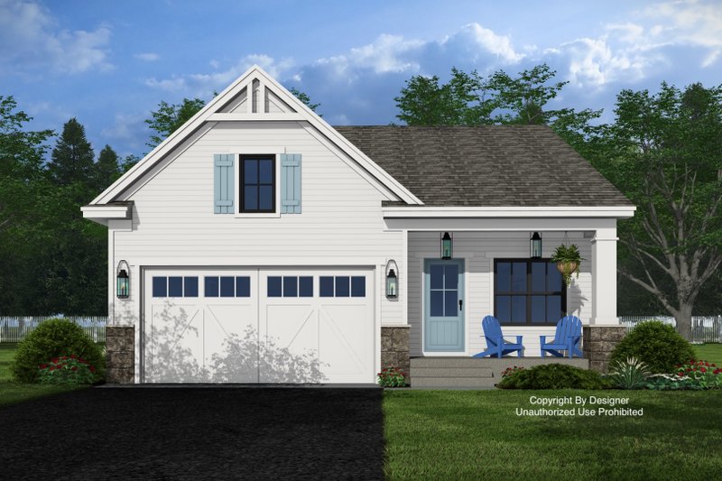 Home Plan - Exterior - Front Elevation 3 for Farmhouse House Plan #51-1503 - 3 bed, 2 bath