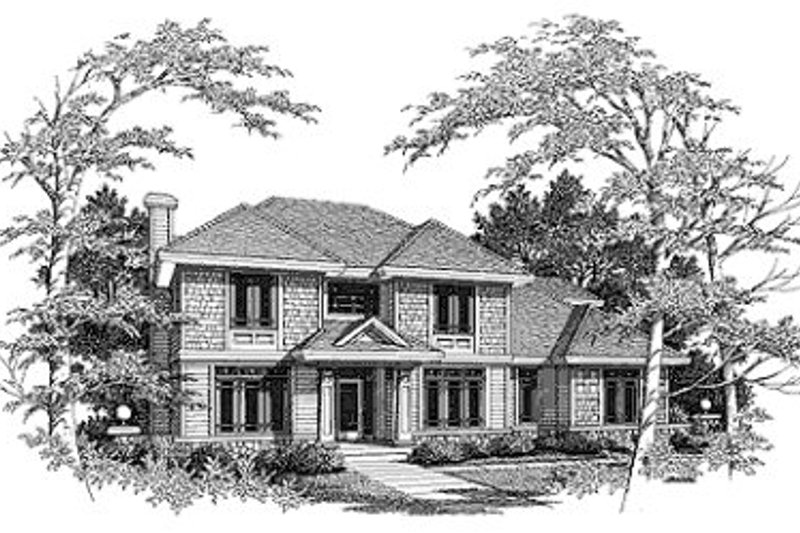 Architectural House Design - Traditional Exterior - Front Elevation Plan #70-456