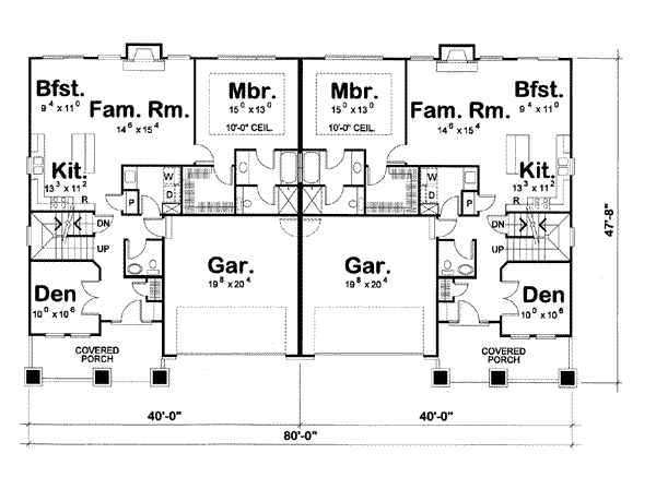 House Blueprint - Cottage Floor Plan - Main Floor Plan #20-1347