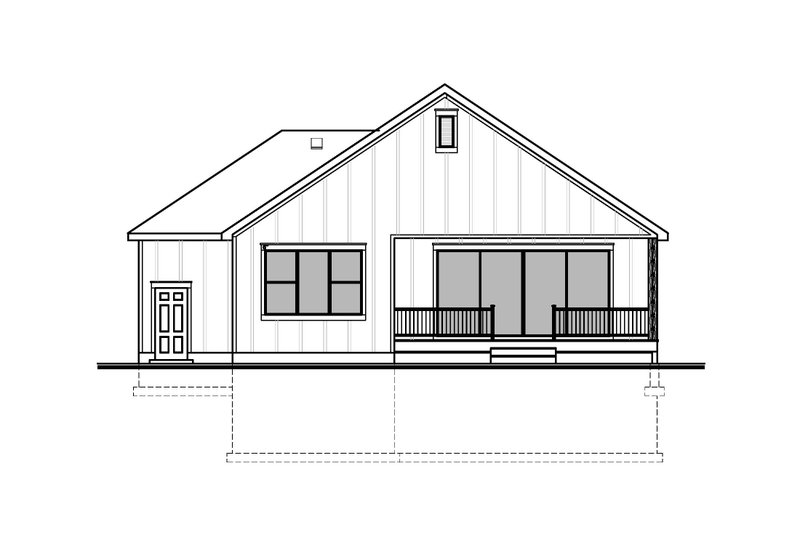House Blueprint - Exterior - Rear Elevation for Farmhouse House Plan #1073-53 - 3 bed, 2.5 bath