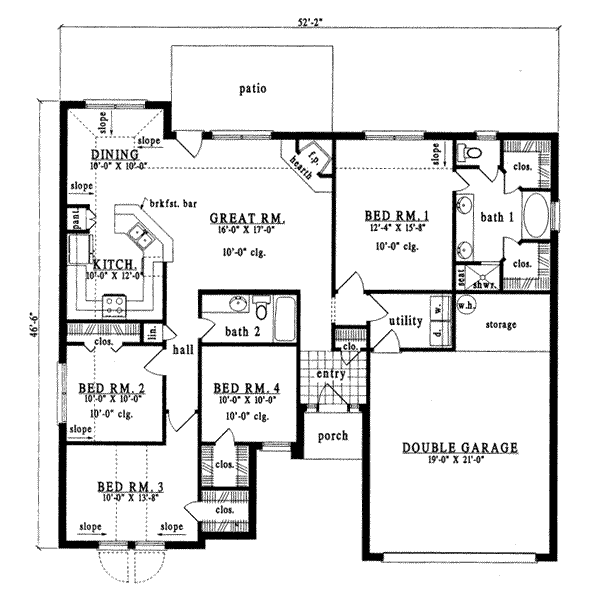 Traditional Floor Plan - Main Floor Plan #42-243