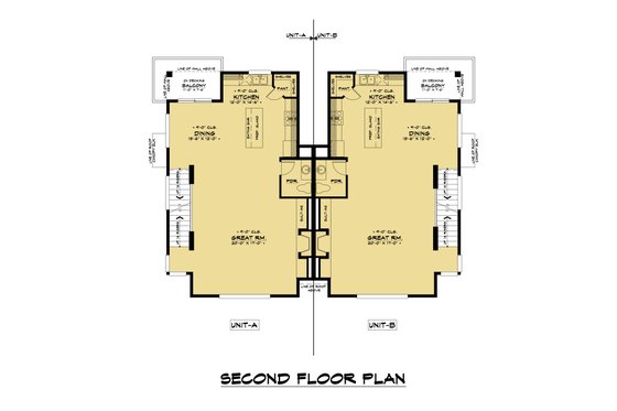 Floor Plan - Upper Floor for Contemporary House Plan #1066-119 - 8 bed, 7 bath