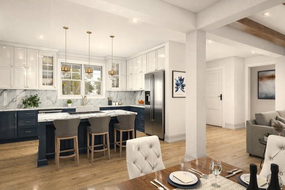 Interior - Kitchen for Ranch House Plan #928-358 - 4 bed, 3 bath