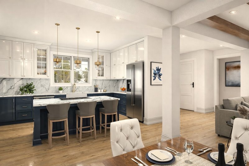Home Plan - Interior - Kitchen for Ranch House Plan #928-358 - 4 bed, 3 bath