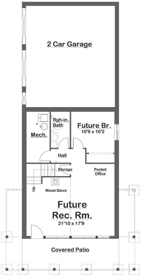 Country Floor Plan - Lower Floor Plan #126-248