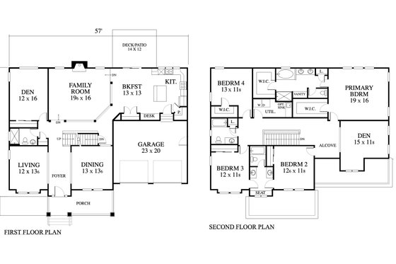 Floor Plan - Main Floor for Traditional House Plan #1053-100 - 4 bed, 4 bath