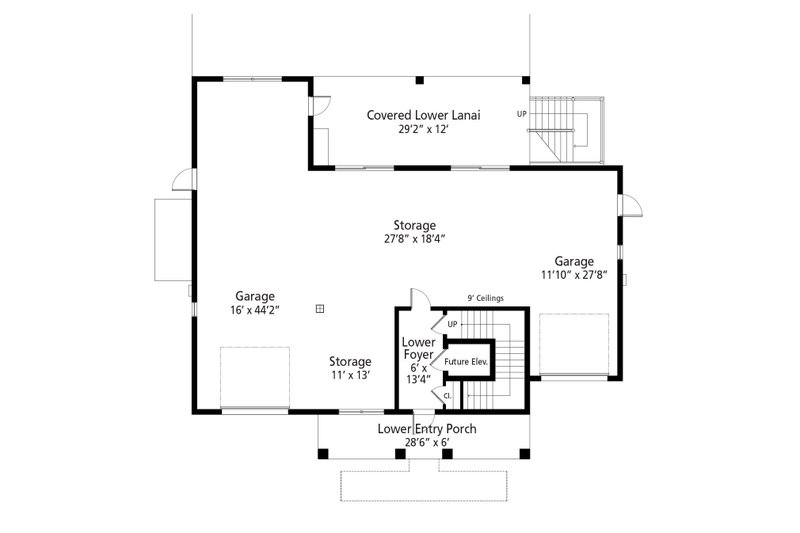 House Blueprint - Floor Plan - Lower Floor for Beach House Plan #938-126 - 4 bed, 3.5 bath