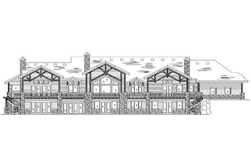 Home Plan - Exterior - Rear Elevation for Traditional House Plan #5-349 - 5 bed, 7.5 bath
