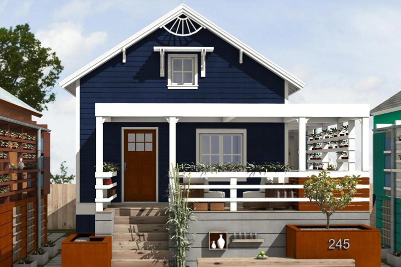 House Plan Design - Cottage, Front Elevation 