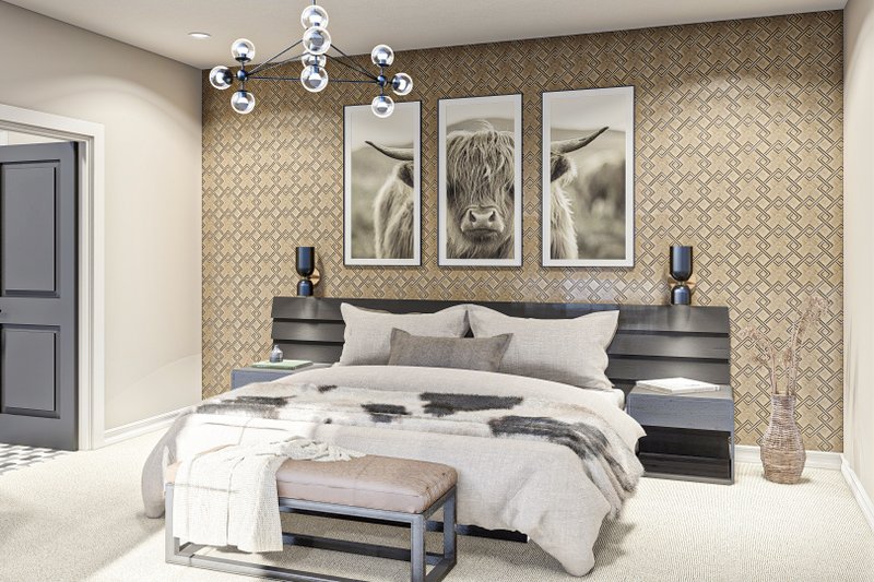 House Blueprint - Interior - Master Bedroom for Barndominium House Plan #455-625 - 3 bed, 2.5 bath