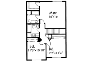Floor Plan - Upper Floor for Traditional House Plan #303-412 - 3 bed, 2.5 bath